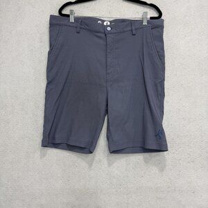 Toes On The Nose Shorts Mens 38 Blue Nylon Stretch Chino Beach Casual 9 Inseam